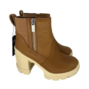 Sorel Caribou Leather X Chelsea Waterproof Platform Ankle Boots Size 6‎ thumbnail 6