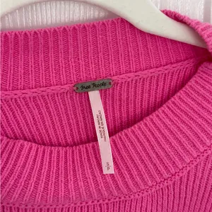 Free People Vibrant Pink Crew Neck Sweater thumbnail 3