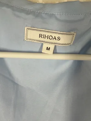 Rihoas Light Blue Peter‎ Pan Collar Milkmaid Midi Dress thumbnail 4