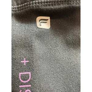Fablectics Cropped Inspirational Wording Black Leggings XL thumbnail 8
