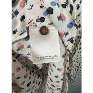 Maeve Anthropologie 12 Womens Top Lightweight Long Sleeve Button V-Neck Tab‎ thumbnail 11