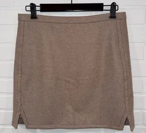 J. Crew Wool Viscose Blend Women’s Taupe Knit Mini Skirt thumbnail 1