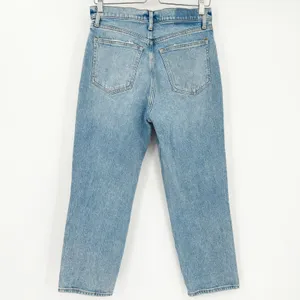 Abercrombie & Fitch The 90s Straight Ultra High Rise Distressed Ripped Jeans‎ 29 thumbnail 8