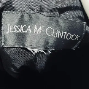 Vintage Y2k Jessica McClintock Satin Cocktail Dress Strapless Fit & Flare Black thumbnail 12
