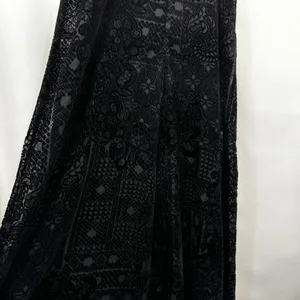 Onyx Nite‎ 6 Dress Black Velvet Burnout Hi Lo Spaghetti 90s Y2K Grunge Goth 1341 thumbnail 9