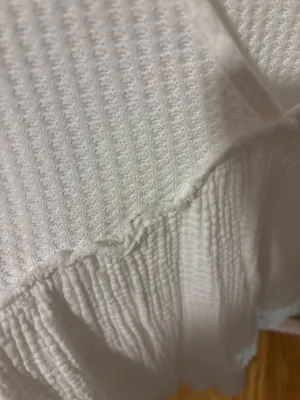 White Waffle Babydoll Blouse thumbnail 5