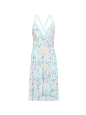 Alice + Olivia Karolina Crochet Floral Blue dress thumbnail 3