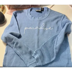 Pennant Sportswear Blue Ribbed Long Sleeve Top Paradise‎ Graphic Women's Small thumbnail 2