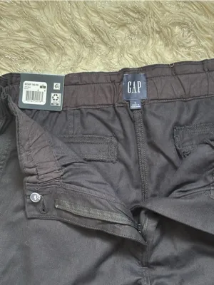 GAP Black Women’s Straight-Leg Twill Elasticized Pant Size L thumbnail 10