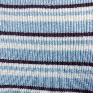 PacSun L.A. Hearts Blue Striped Long Sleeve Mock Neck Crop Sweater Top Size S thumbnail 4