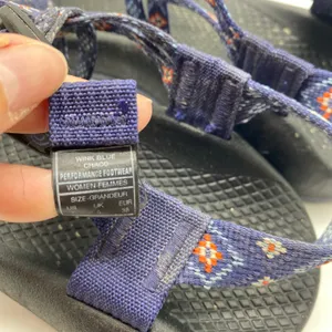 Chaco Navy Blue Aztec Print Strappy Sandals Gorpcore Hiking Women's size 7 thumbnail 7