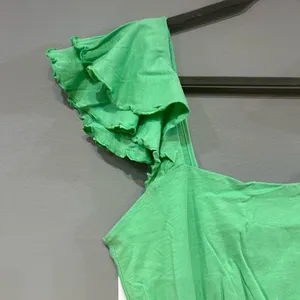 Nation LTD Anthropologie Brittani smocked waist‎ midi dress green size M NWT thumbnail 4