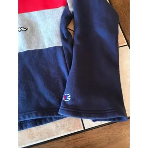 Champion Women's Reverse‎ Weave Colorblock Hoodie Red Gray Navy Size Medium y2k thumbnail 5
