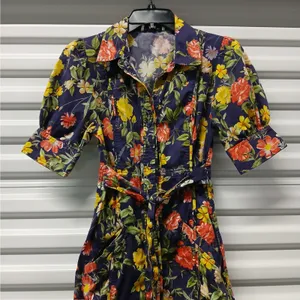 Marissa Webb Women's Dress Size 2 Floral Puff Sleeve Button Front Cottage thumbnail 4