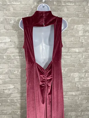 Vici Sweetest Hello Velvet Drape Maxi Dress in Mauve thumbnail 6