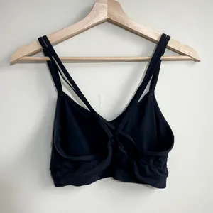 all in motion black sports bra strappy design casual workout‎ women's size M thumbnail 2