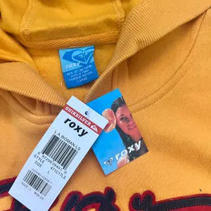 Roxy NWT Yellow Hoodie Sweatshirt “ New Zealand” Girl’s Women’s Size L thumbnail 2