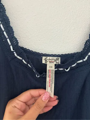 Free People only you tank in navy thumbnail 3