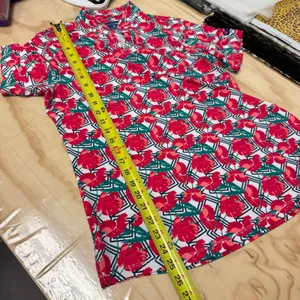 Bermuda Sands Women's Red‎ Floral Performance Golf Polo Shirt UPF 50 Wick Away M thumbnail 11