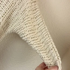*Billabong Cream Colored Open Knit Hi Low Coastal 3/4 Sleeve Size S SweaterA115 thumbnail 5