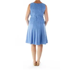 ✨Ann Taylor Blue Lines Holes Day Sz 6 Dress✨ thumbnail 5