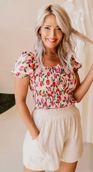 The Clothing Exchange Company Bouquet Smock Top thumbnail 1
