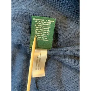 Lauren Ralph Lauren Knit Top‎ Womens Medium Handkerchief Hem Blue Classic Preppy thumbnail 7