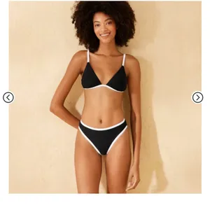 Shade & Shore Black Bikini Bottom with White Trim size XS new thumbnail 6
