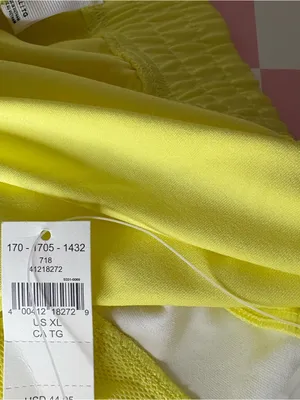 Offline aerie yellow white shorts gym casual workout plus size XL summer beach thumbnail 6