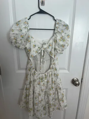 White Floral Jessica Simpson Dress thumbnail 2
