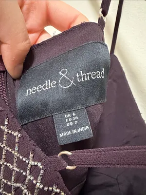 Needle & Thread Copellia Plum Dress thumbnail 6