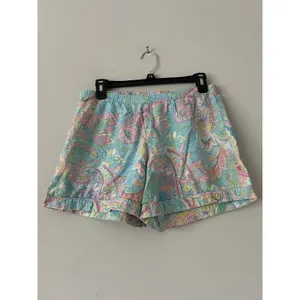 Lauren Ralph Lauren Paisley Pastel Cotton Boxer Pajama Set Size Medium Preppy thumbnail 5