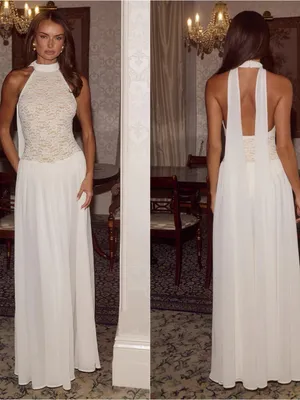 NWT Runaway the Label • judith maxi dress in cream sz XS thumbnail 2