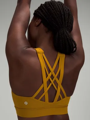 Lululemon Free to be Elevated sport bra gold spice mustard yoga Pilates gym 2 thumbnail 2