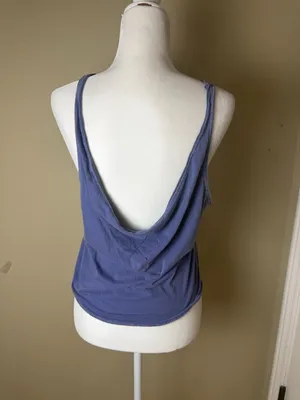 JOLYN Low Back Backless T Shirt Tank Top Blue / Purple Size Small thumbnail 3