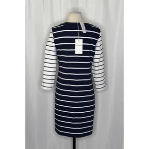 NWT!! TOMMY BAHAMA Floricita Stripe Shift Dress Navy Blue‎ White Stripe X-Small thumbnail 9