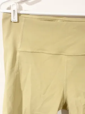 Lululemon Yellow Ribbed Athletic Bike‎ Shorts Size 12 thumbnail 2
