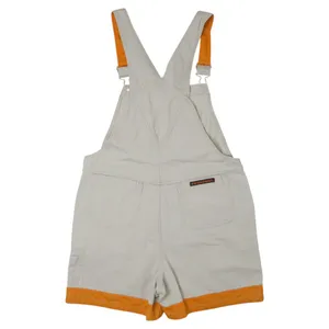 Vintage 90s Bum Equipment Jeans Khaki & Orange Denim Overall Shorts thumbnail 4