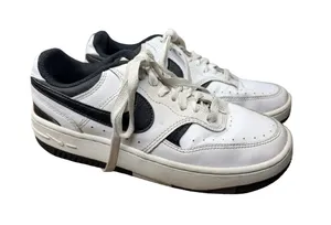 🤍👟 Nike Gamma‎ Force Leather Sneakers White Black Women’s Size 5.5 EU 36 👟🤍 thumbnail 1
