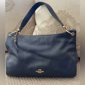 Coach Pebble Leather Shoulder Bag with Good thumbnail 2