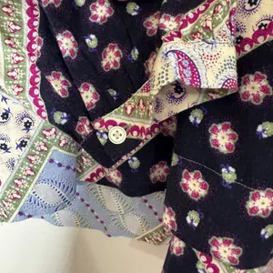 Loft Medium Puff Sleeve Linen‎ Blend Top Patch Print thumbnail 5
