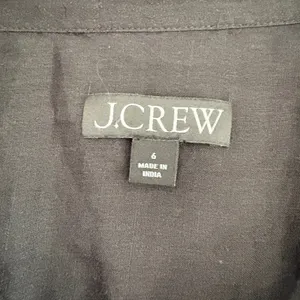 J.Crew Black Button Front‎ Maxi Dress Short Sleeve Elastic Waist Size 4 thumbnail 8