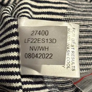 NEW Peter Millar Sweater Hepburn Sport Turtleneck Stripe Stretchy Navy Medium thumbnail 6