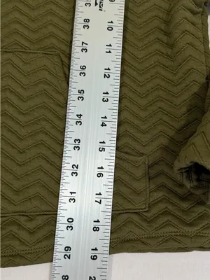 Primark Cares Chevron Zip-Up Hoodie Women's Size Small Olive Green NEW thumbnail 3