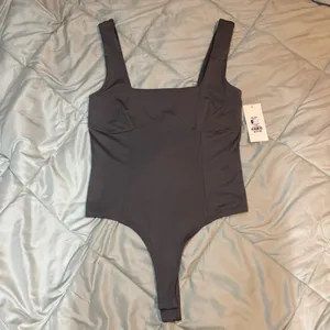 Charlotte Russe SWS Contour Leptard Bodysuit Gray Seamless Small thumbnail 3