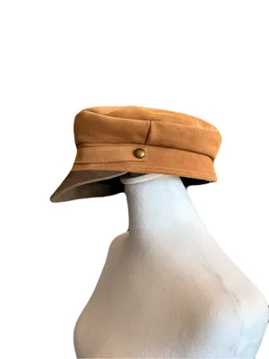 Lack Of Color Two-Tone Brown Suede Newsboy Cap thumbnail 2