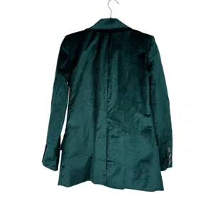 Free People Velvet Ashby Double Breasted Blazer Emerald Green XS Holiday thumbnail 5