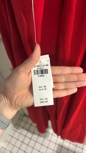 Abercrombie Red Midi Dress Flutter Sleeves thumbnail 5