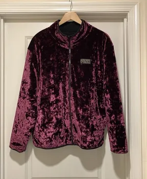 Victoria's Secret PINK REVERSIBLE SHERPA LINED JACKET SHERPA VELVET LARGE thumbnail 1