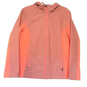 FreeTech Size Large Bright Orange Pink Waterproof Zip Up Pockets Jacket thumbnail 1